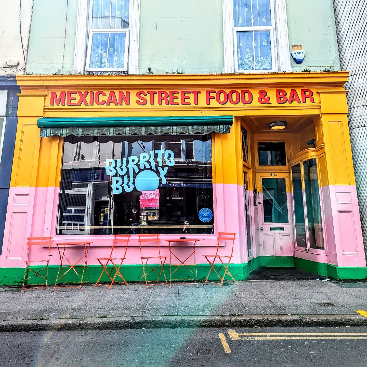 Burrito Buoy's colourful Tontine Street frontage
