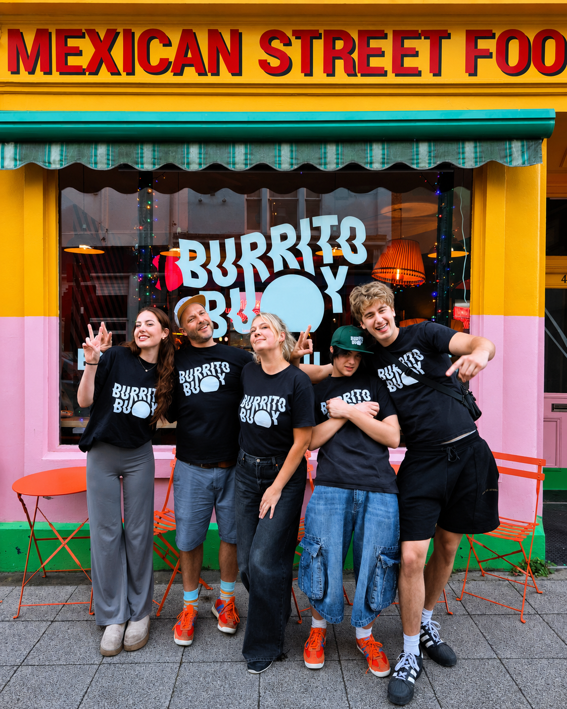 Burrito Buoy team outside the Folkestone storefront
